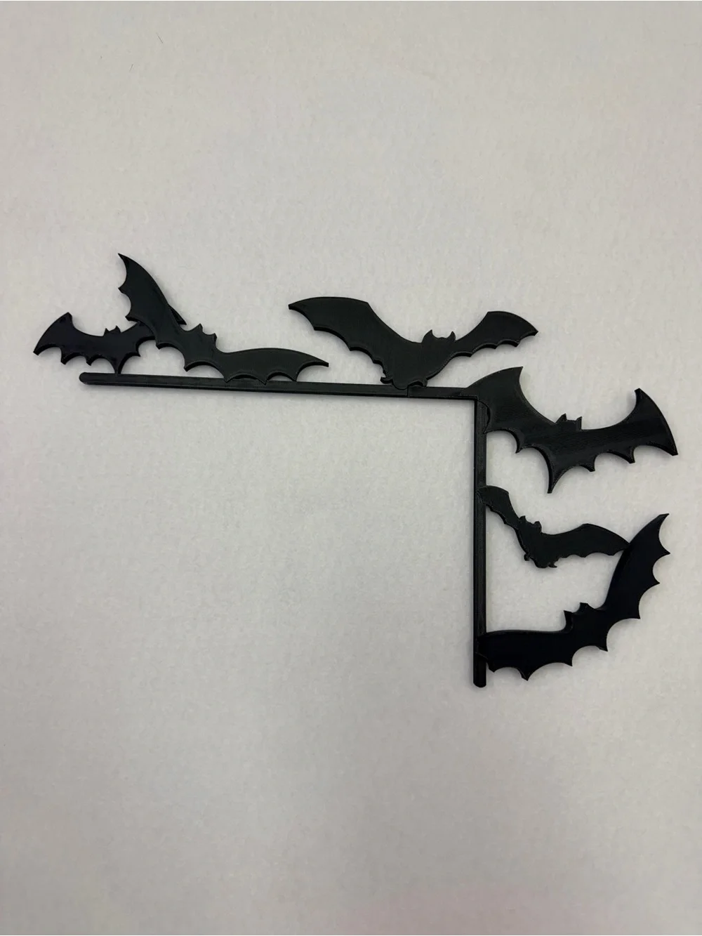 Black Bat Corner Wall Decor - Home Accent